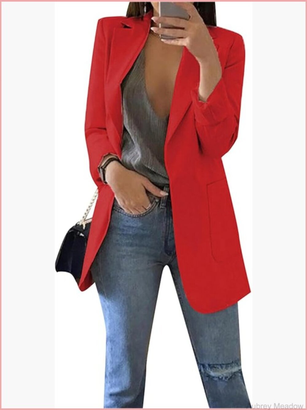 Women's Plain Basic Blazer Lapel Business Coat Cardigan
